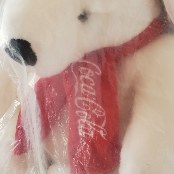 Coca Cola Boyds Polar Bear Plush Stuffed Animal Holiday Red Scarf 10" NWT Sealed - Picture 9 of 9